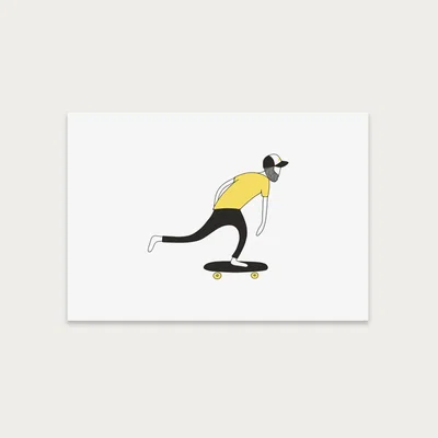Bombinate.com Retro Push Art Print Unframed