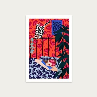 Bombinate.com Girl Dreaming Art Print Unframed