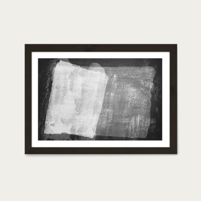 Bombinate.com Minimal Abstract Black and White 08 Art Print Black Frame