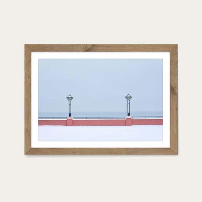 Bombinate.com Binz 07 Art Print Oak Frame