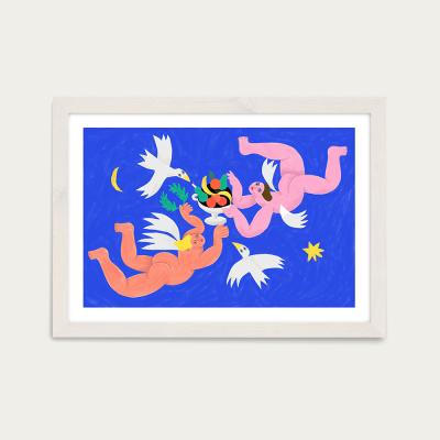 Bombinate.com Angels Art Print White Frame