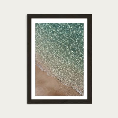 Bombinate.com Where Sand and Water Meet Art Print Black Frame