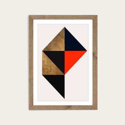 Bombinate.com Trapez No.9 Art Print Oak Frame
