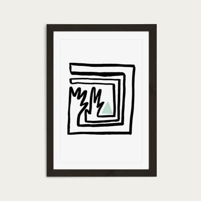 Bombinate.com Hands IIII Art Print Black Frame