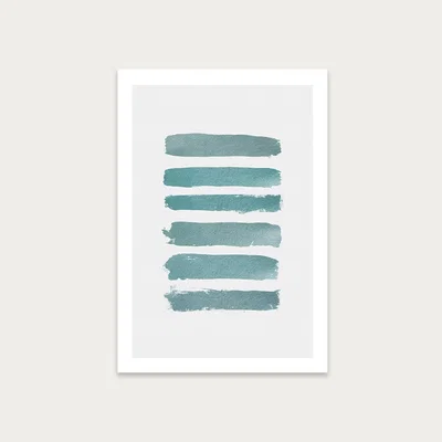 Bombinate.com Ombre Turquoise Art Print Unframed