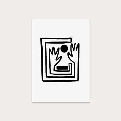 Bombinate.com Hands V Art Print Unframed