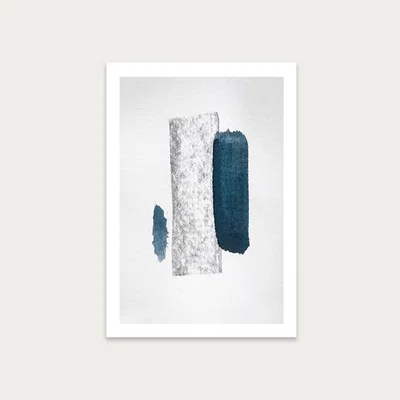 Bombinate.com Minimal Abstract Aquarelle and Charcoal Art Print Unframed