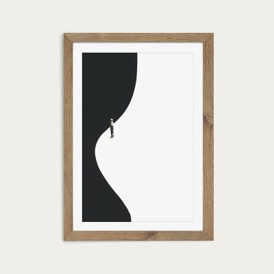 Bombinate.com Down By the Water Art Print Oak Frame