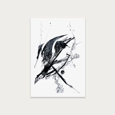 Bombinate.com Ink Meets Paper – Black Art Print Unframed