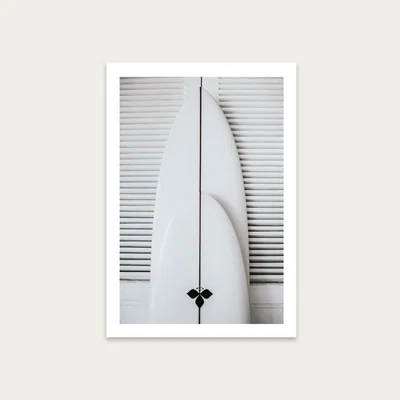 Bombinate.com Beach Surfboard Symmetrie Art Print Unframed