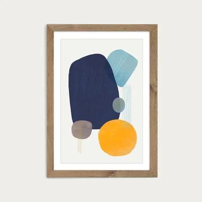 Bombinate.com Oceana No.3 Art Print Oak Frame