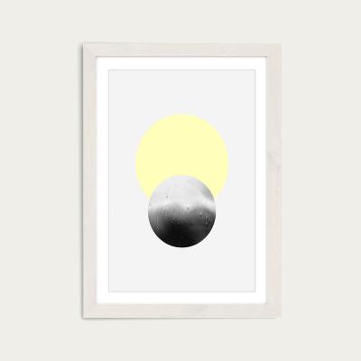 Bombinate.com Sun and Moon Art Print White Frame