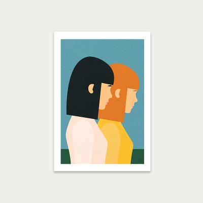 Bombinate.com Two Sisters Art Print Unframed