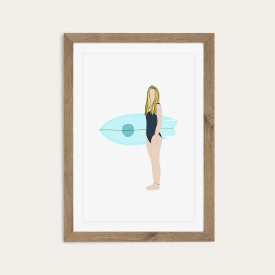 Bombinate.com Loulou Art Print Oak Frame