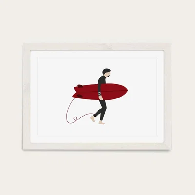 Bombinate.com Hero Art Print White Frame