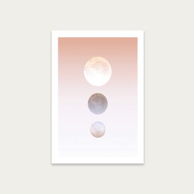 Bombinate.com Moon Triplet Art Print Unframed