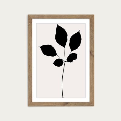 Bombinate.com Maroon Leaf Art Print Oak Frame
