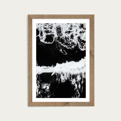 Bombinate.com Beach Sea Pattern Art Print Oak Frame
