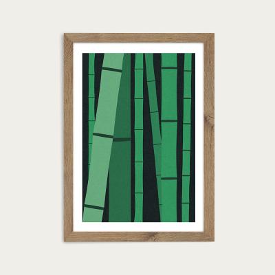 Bombinate.com Bamboo Woods Art Print Oak Frame