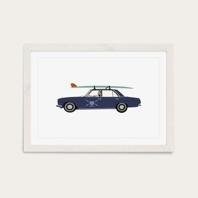 Bombinate.com Wavegliders Art Print White Frame