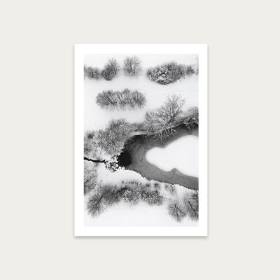 Bombinate.com The Snowy Winter Wonderland Lake Art Print Unframed
