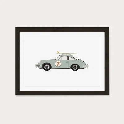 Bombinate.com Porsche 356 Art Print Black Frame