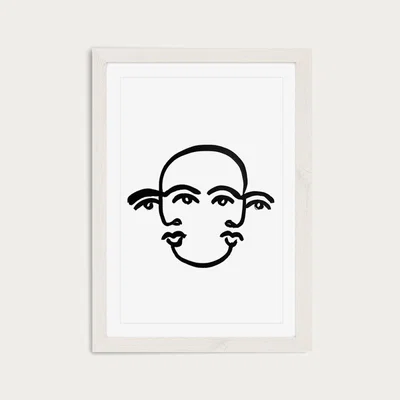 Bombinate.com Merged Faces III Art Print White Frame