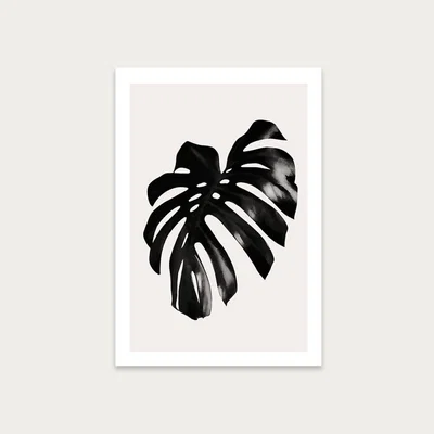 Bombinate.com Black Leaf No.3 Art Print Unframed