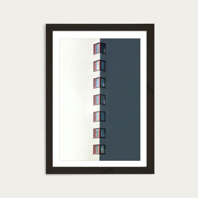 Bombinate.com Red Windows Art Print Black Frame