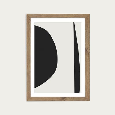 Bombinate.com Minimal Black I Art Print Oak Frame