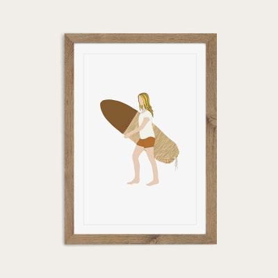 Bombinate.com Mellow Leaves Art Print Oak Frame