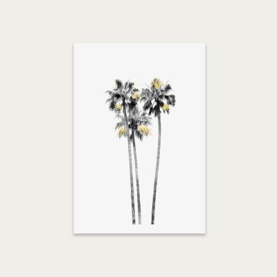 Bombinate.com Palm Tree Black White and Gold 3 Art Print Unframed