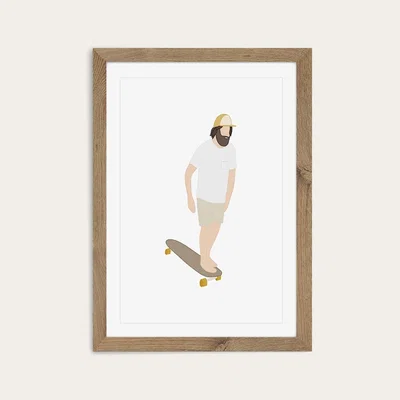 Bombinate.com Toes Art Print Oak Frame