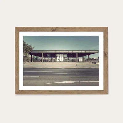 Bombinate.com Neue Nationalgalerie Art Print Oak Frame