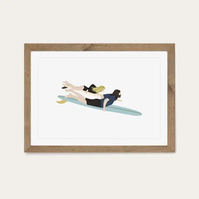 Bombinate.com Jota Art Print Oak Frame