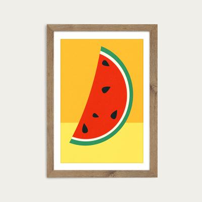 Bombinate.com Melon Slice Art Print Oak Frame