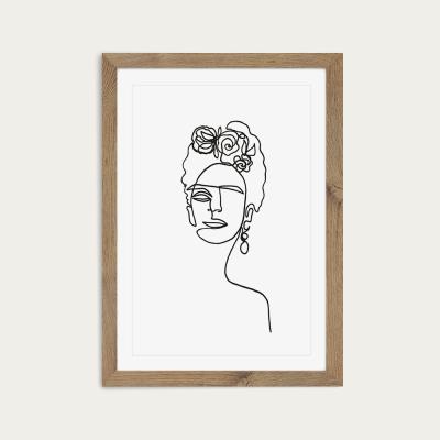 Bombinate.com Frida Kahlo Art Print Oak Frame