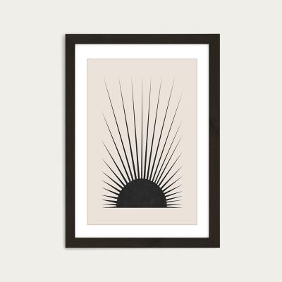 Bombinate.com Minimal Sun Art Print Black Frame