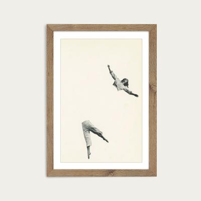 Bombinate.com Disconnected Art Print Oak Frame