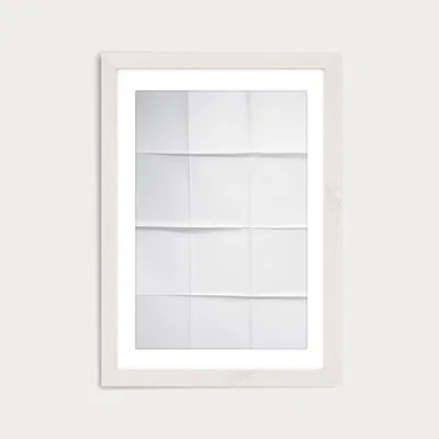 Bombinate.com Paper Grid Art Print White Frame
