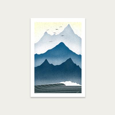 Bombinate.com Blue Mornings Art Print Unframed