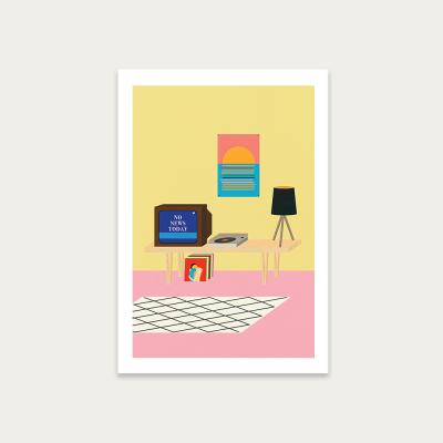 Bombinate.com No News Today Art Print Unframed