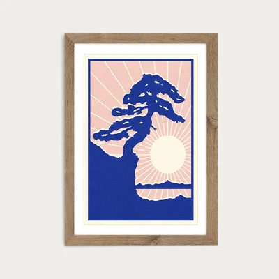 Bombinate.com Montana De Oro State Park Art Print Oak Frame