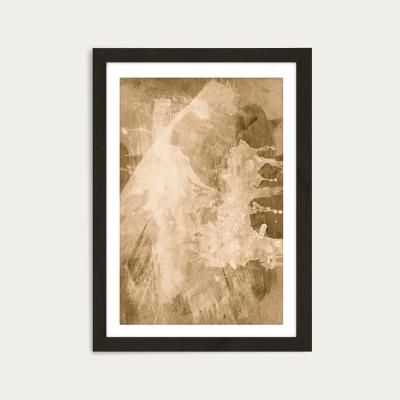 Bombinate.com Flint Abstract Gold Art Print Black Frame
