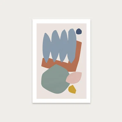 Bombinate.com Collage Pastel II Art Print Unframed