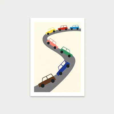 Bombinate.com Traffic Art Print Unframed