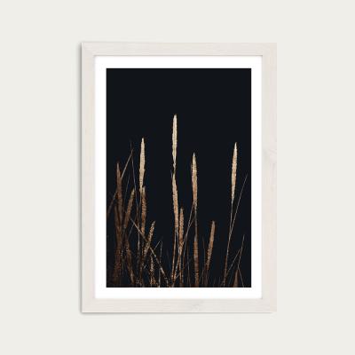 Bombinate.com Golden Fields In The Dark Art Print White Frame