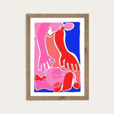 Bombinate.com Will You Pick Me Up? Art Print Oak Frame