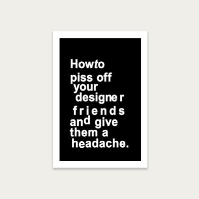 Bombinate.com The Headache Art Print Unframed