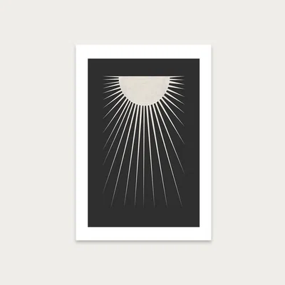Bombinate.com Minimal Moon Art Print Unframed